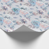 Elegantes Retro-Muster mit Blumen. Geschenkpapier (Ecke)