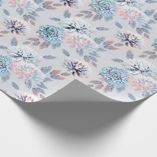 Elegantes Retro-Muster mit Blumen. Geschenkpapier (Ecke)