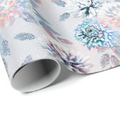 Elegantes Retro-Muster mit Blumen. Geschenkpapier (Rolleneckpunkt)