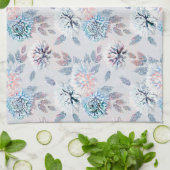 Elegantes Retro-Muster mit Blumen. Geschirrtuch (Gefaltet)