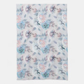 Elegantes Retro-Muster mit Blumen. Geschirrtuch (Vertikal)