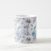 Elegantes Retro-Muster mit Blumen. Kaffeetasse (Mittel)