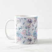Elegantes Retro-Muster mit Blumen. Kaffeetasse (Links)