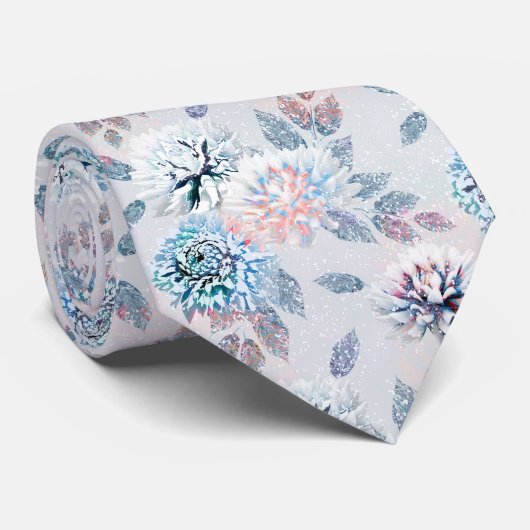 Elegantes Retro-Muster mit Blumen. Krawatte (Gerollt)