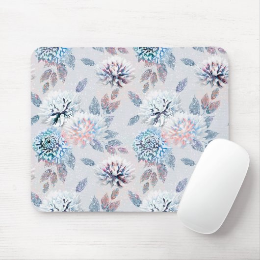 Elegantes Retro-Muster mit Blumen. Mousepad (Mit Mouse)