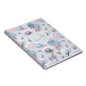 Elegantes Retro-Muster mit Blumen. Notizblock (Rechte Seite)