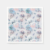 Elegantes Retro-Muster mit Blumen. Serviette (Vorderseite)
