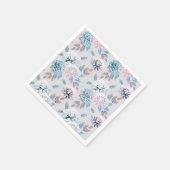 Elegantes Retro-Muster mit Blumen. Serviette (Ecke)