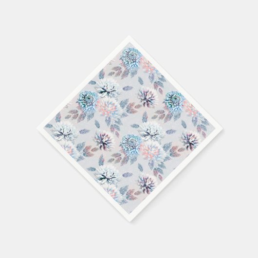 Elegantes Retro-Muster mit Blumen. Serviette (Ecke)