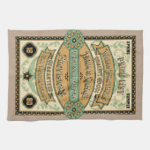 Elegantes Retro Rustikale Bauerngüter Texas Geschirrtuch (Horizontal)