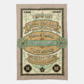 Elegantes Retro Rustikale Bauerngüter Texas Geschirrtuch (Vertikal)