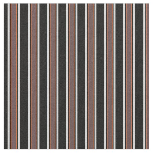 Elegantes Retro-Schwarz-Bordeaux-Strip-Muster Stoff (Nahaufnahme)