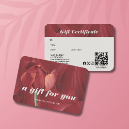 Elegantes Retro Stilvolles Abstraktes Red Tulip Mu