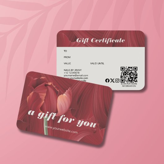 Elegantes Retro Stilvolles Abstraktes Red Tulip Mu