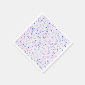 Elegantes Retro Terrazzo Lila weißes Muster Serviette (Ecke)