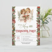 Elegantes Retro Viktorianisch Angels Party Einladung (Stehend Vorderseite)