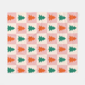 Elegantes Retromuster auf dem Weihnachtsbaumplatz Fleecedecke (Vorderseite (Horizontal))