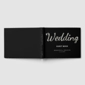 Elegantes Rhinestones Chic Black Wedding Gästebuch (Voll)