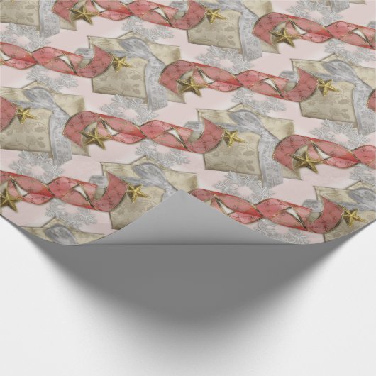 Elegantes Ribbon Glossy Wrapping Paper Geschenkpapier (Ecke)
