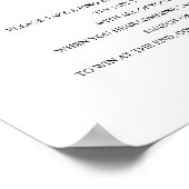 Elegantes Ring Game Brautparty Spielzeichen Poster (Ecke)