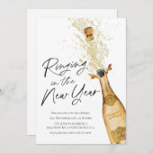 Elegantes Ringing in der Party Einladung des Neuja (Vorne/Hinten)