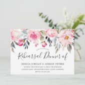 Elegantes Rock & Grün Probe Abendessen Einladung (Stehend Vorderseite)