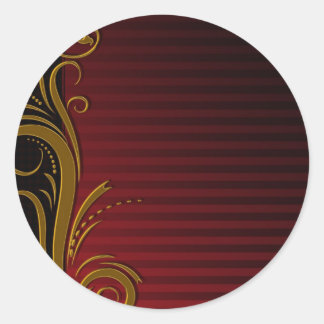 Elegantes Rollen-Design Runder Aufkleber