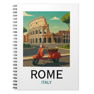 Elegantes Rom Italien Kolosseum Vintage Reise Notizblock