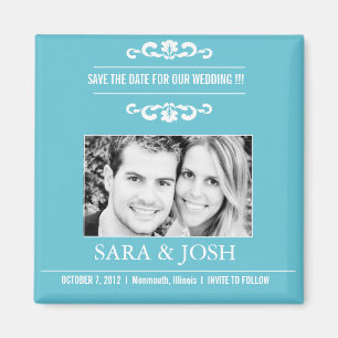 Elegantes Romance - Magnet des Fotos Save the Date
