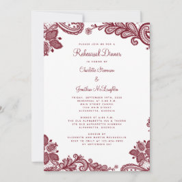 Elegantes romantisches Abendessen am Hochzeitstag  Einladung