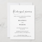 Elegantes romantisches Abendessen mit Probe der Ka Einladung (Vorderseite)