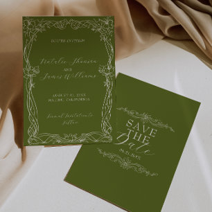 Elegantes, romantisches, altes Geld Hochzeit in Ol Save The Date