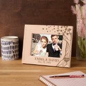 Elegantes romantisches Baumherz Hochzeit für Paare Geätzte Rahmen