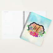 Elegantes Romantisches Black Frame Floral Bouquet Planer (Anzeige)