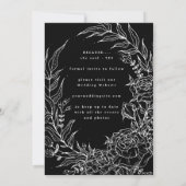 Elegantes Romantisches Blume Wreath White Wedding Save The Date (Rückseite)
