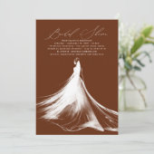 Elegantes Romantisches Brautparty Einladung (Stehend Vorderseite)