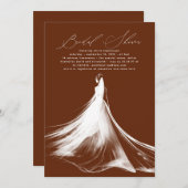 Elegantes Romantisches Brautparty Einladung (Vorne/Hinten)