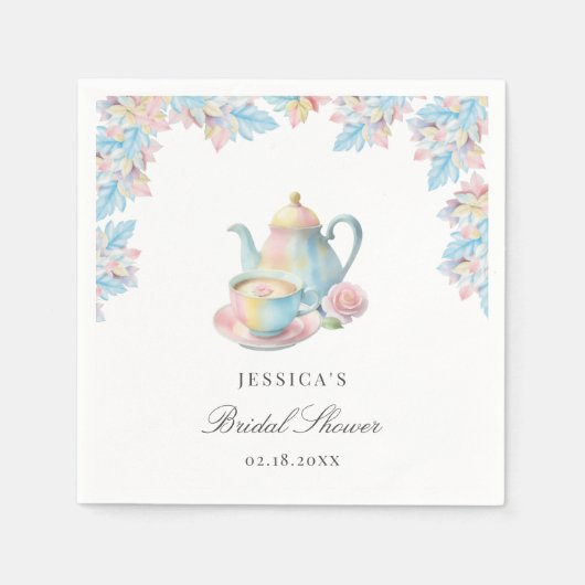 Elegantes Romantisches Bridal Party Brautparty Serviette (Vorderseite)