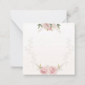 elegantes romantisches Dankeschön an Rose floral Mitteilungskarte (Rückseite)