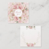 elegantes romantisches Dankeschön an Rose floral Mitteilungskarte (Vorne/Hinten)