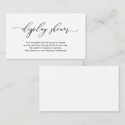 Elegantes romantisches Design, Schwarz, Display-Du Begleitkarte (Vorne/Hinten)