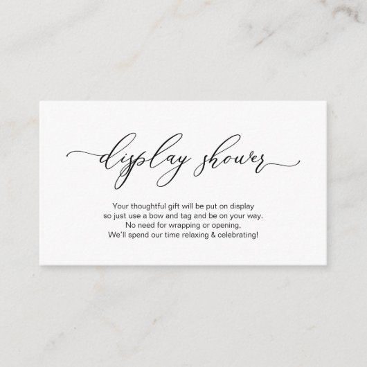 Elegantes romantisches Design, Schwarz, Display-Du Begleitkarte (Vorderseite)