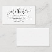 Elegantes Romantisches Drehbuch, Schwarz, Save the Begleitkarte (Vorne/Hinten)