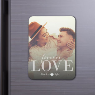Elegantes Romantisches ewig Love Custom Foto Magnet