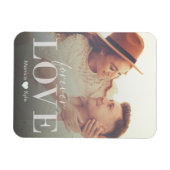 Elegantes Romantisches ewig Love Custom Foto Magnet (Horizontal)