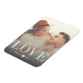 Elegantes Romantisches ewig Love Custom Foto Magnet (Linke Seite)