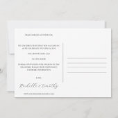 Elegantes Romantisches Farbskript 1 Foto Hochzeit Save The Date (Rückseite)