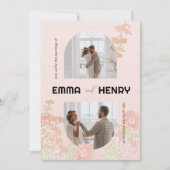 Elegantes romantisches Foto Hochzeit Einladung (Vorderseite)