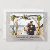 Elegantes romantisches Foto mit Flora und Fauna Dankeskarte (Rückseite)