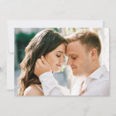 Elegantes romantisches Foto mit Wasserfarben Save The Date (Rückseite)